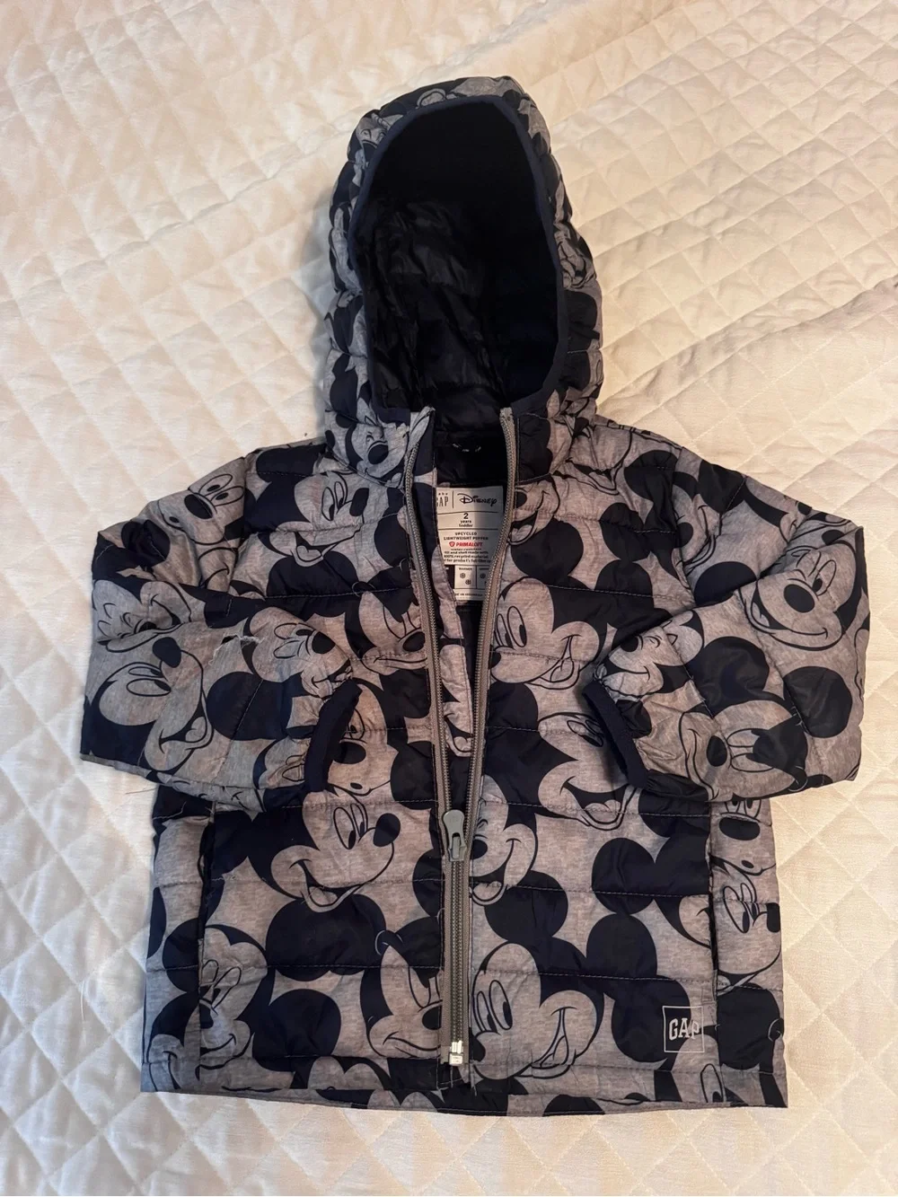 Baby Gap Disney Mickey Mouse Lightweight Puffer Jacket – 2T